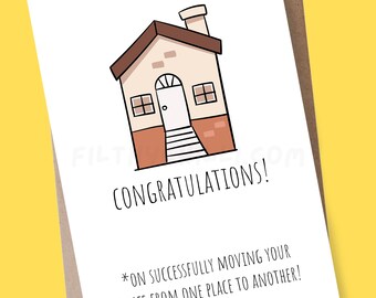 Funny New House Card, New Home Card, Moving House Card, Housewarming Card, Card For New Home, First Home Card, Homeowner Card, New Pad Card