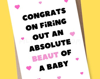 Funny Mother's Day Card, Rude New Mom Gift