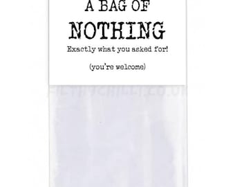 Bag Of Nothing, Funny Prank Gifts, Christmas Gifts, Joke Gifts for Him, Birthday Present, Stocking Filler Gift Ideas, Hard To Buy for Gift