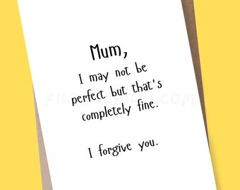 Funny Mother's Day Card, Cheeky Mom Birthday Gift