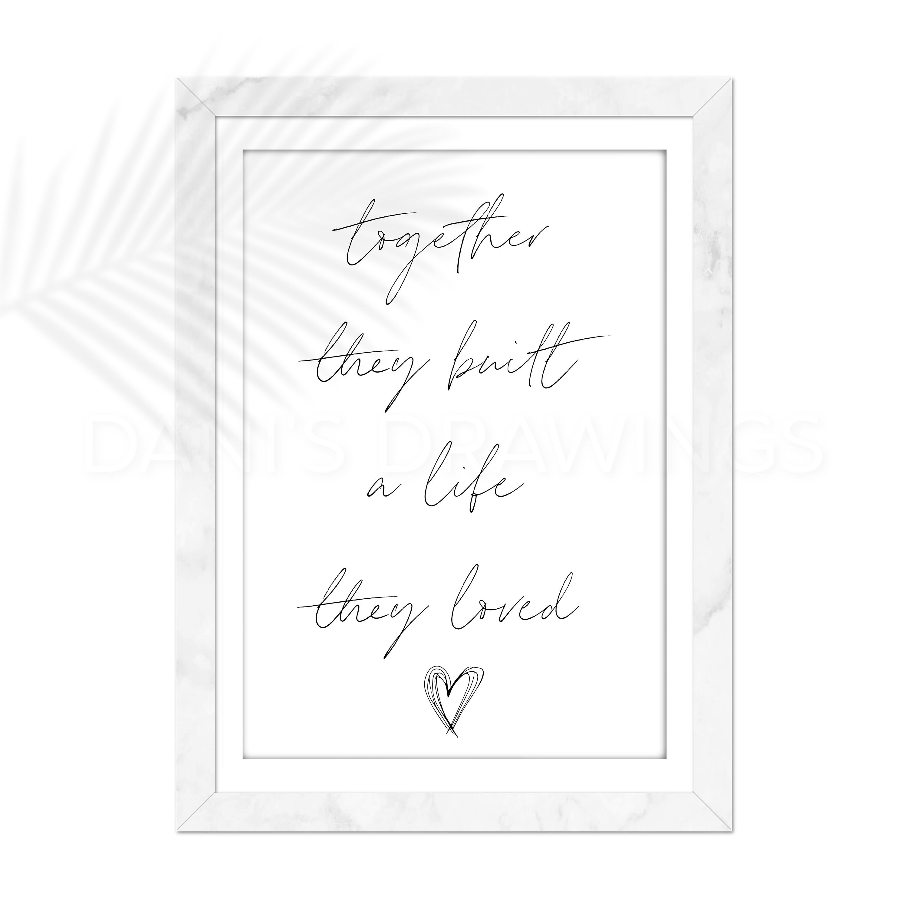 Paar Schlafzimmer Druck Zusammen haben sie ein Leben gebaut | Etsy