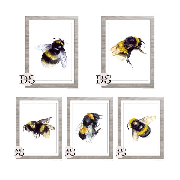 Bumble Bee Print, Bee Art Print, Watercolour Bee Print, Bumblebee Decor, Bee Wall Decor, Manchester Bee, Office Wall Art, Christmas Gifts