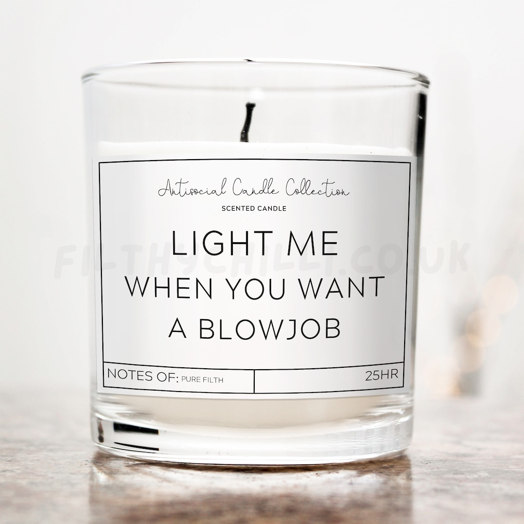 Rude Candle for Boyfriend, Light Me When You Want a Blowjob, BJ Candle