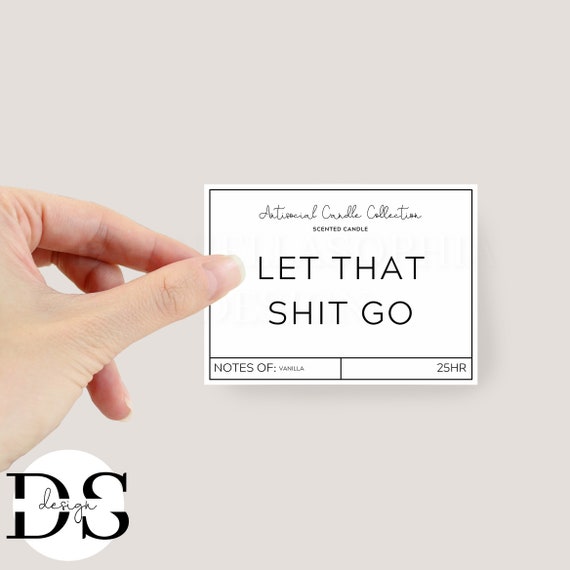 Funny Gifts, Let That Shit Go, Affirmation Candles, Anxiety Relief