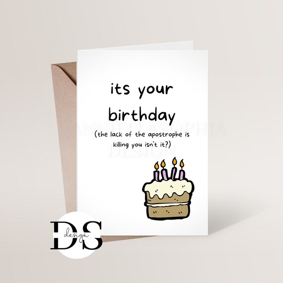 Funny Birthday Card for Her It's Your Birthday Card - Etsy Funny Birthday Card for Her It's Your Birthday Card - Etsy
