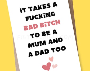 Funny Rude Mother's Day Card, Inappropriate Mum Gift