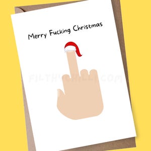 Rude Christmas Card for Teenager, Funny Offensive Card