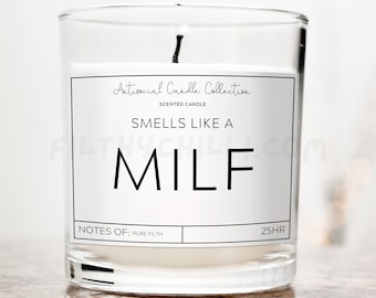 Funny Candles, Smells Like A MILF, Gift for New Mom, Pregnancy Gift for Her, Baby Shower Gifts, Mum To Be Candle, Unique New Mom Gift, ™