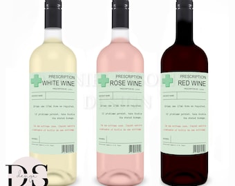 Etiqueta de vino con receta, regalo de vino, etiqueta de botella de vino, botella de vino, etiqueta de vino personalizada, regalo de cumpleaños para él ella, regalo de amante del vino