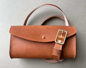 Handcrafted Leather | Chestnut Brown | Crossbody Bag | Belt Bag | Hip Bag | Bum Bag | Fanny Pack