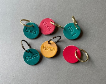 Circle keyrings | Personlised | House Warming | Leather keyring