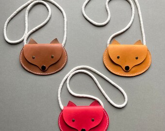Children’s fun animal themed fox coin bag | purse pouch | children’s bag | child’s purse