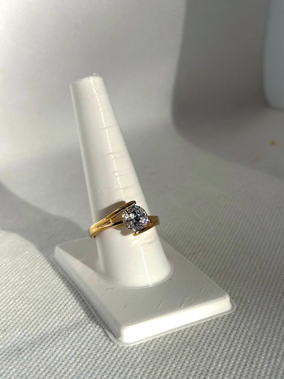 Vintage Moissanite Engagement Ring-Round Cut-Gifts For Her-Bridal-Thrift-Victorian Era