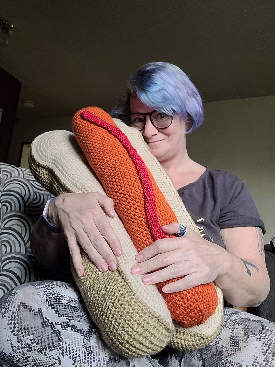 Giant hot dog pillow | Etsy