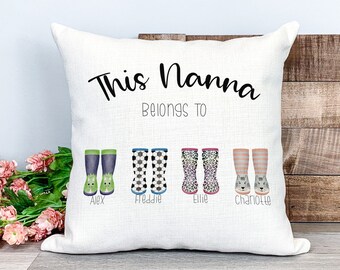 boots pillow print