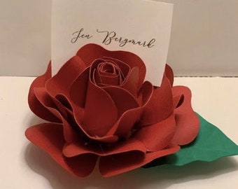 Rose Papier Blume Placecards
