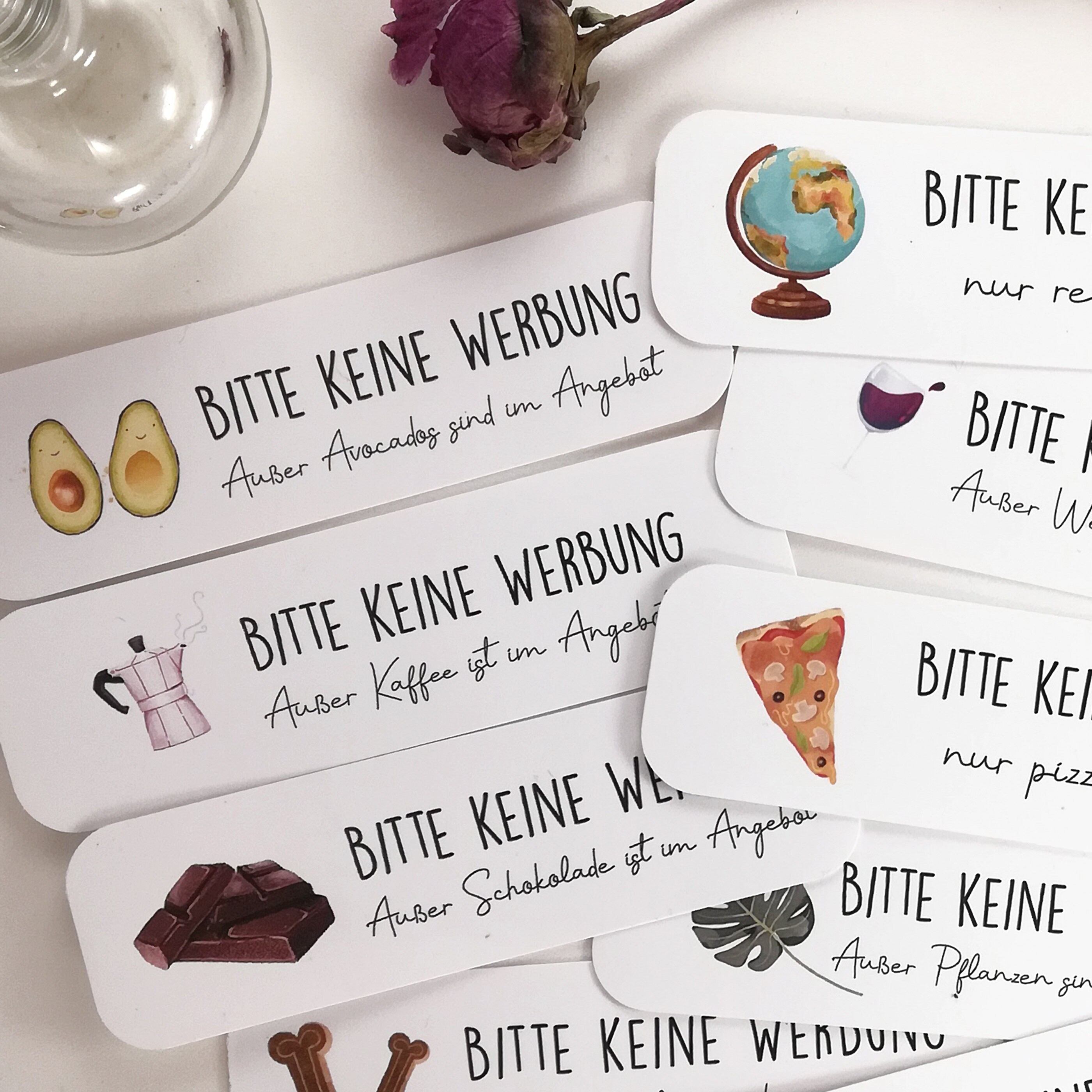 Keine Werbung - No Junkmail - Mailbox Sticker - Avocado Sticker - Rub…
