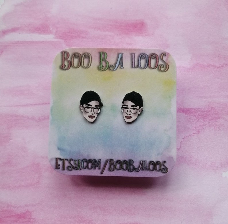 1 Pair Of Earrings Meme Earrings-Letterbox Gift Handmade Dangle James Charles Earrings Gift- Flashback Mary Stud James Charles