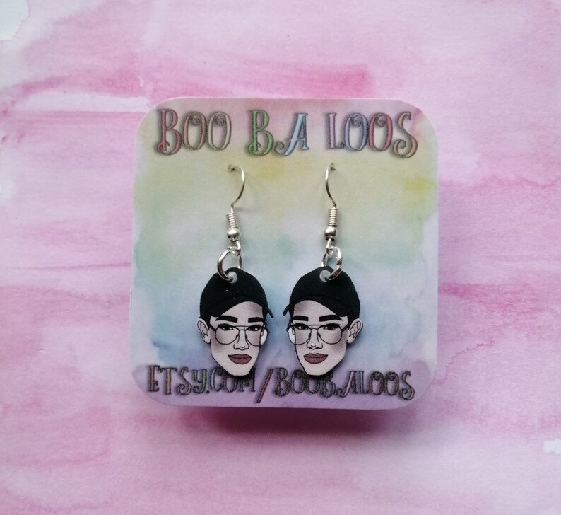 1 Pair Of Earrings Meme Earrings-Letterbox Gift Handmade Dangle James Charles Earrings Gift- Flashback Mary Stud James Charles