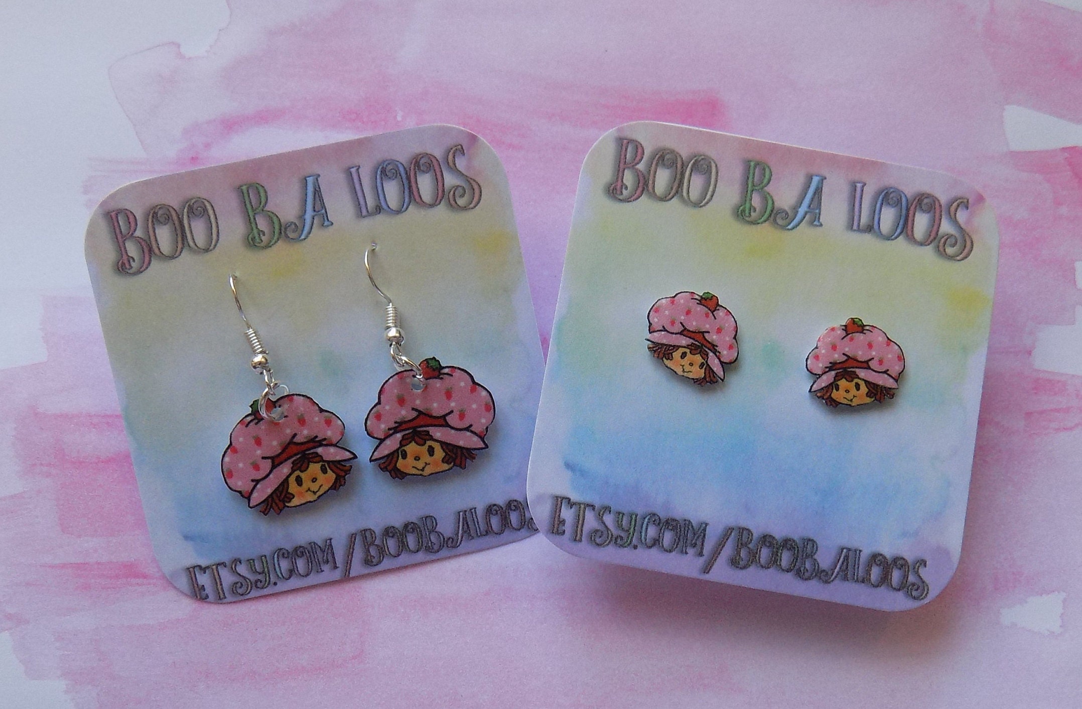 Strawberry Shortcake Inspired Earrings 1 Pair of Earrings Etsy
