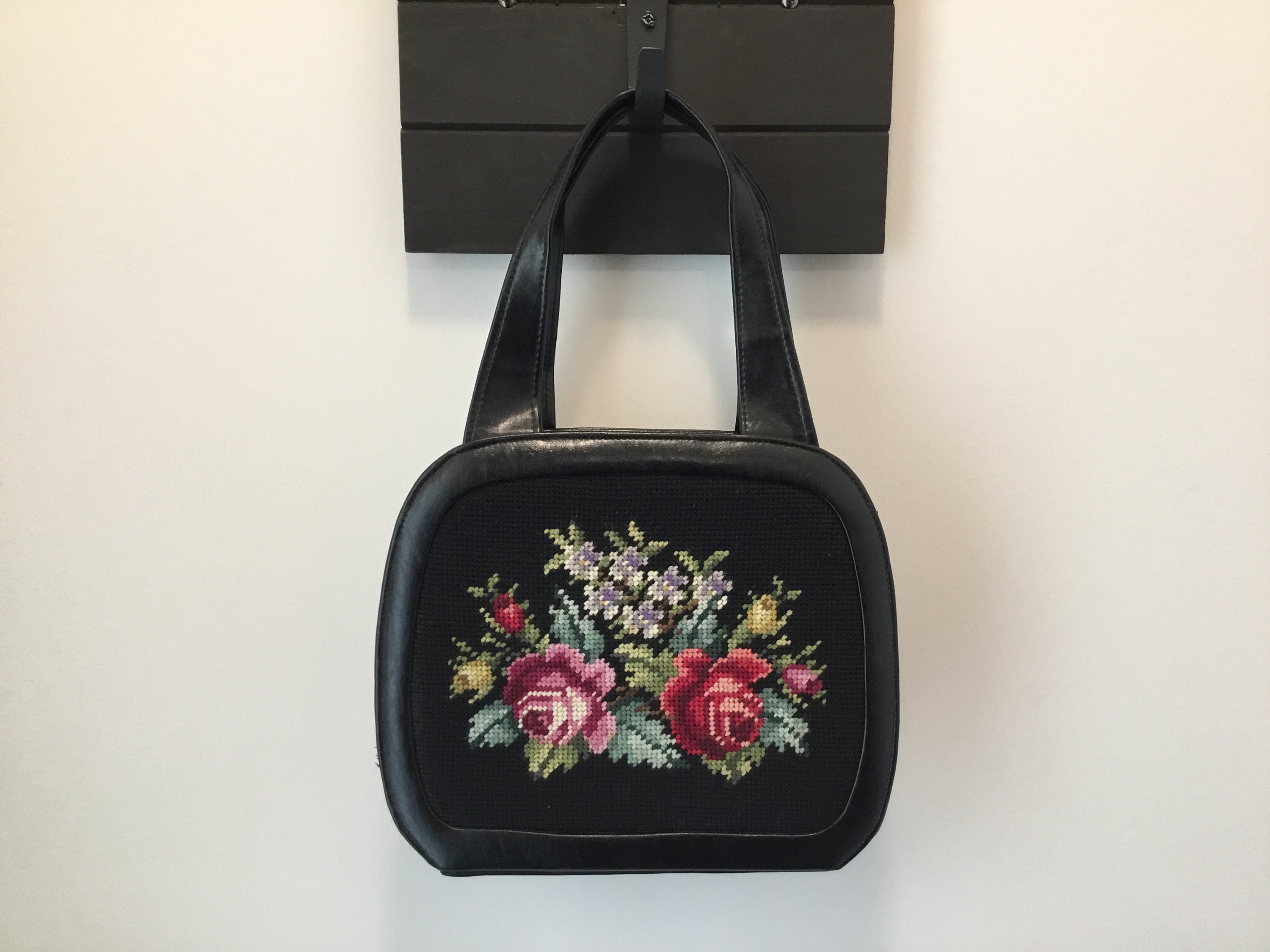 Vintage Needlepoint Handbag | Etsy