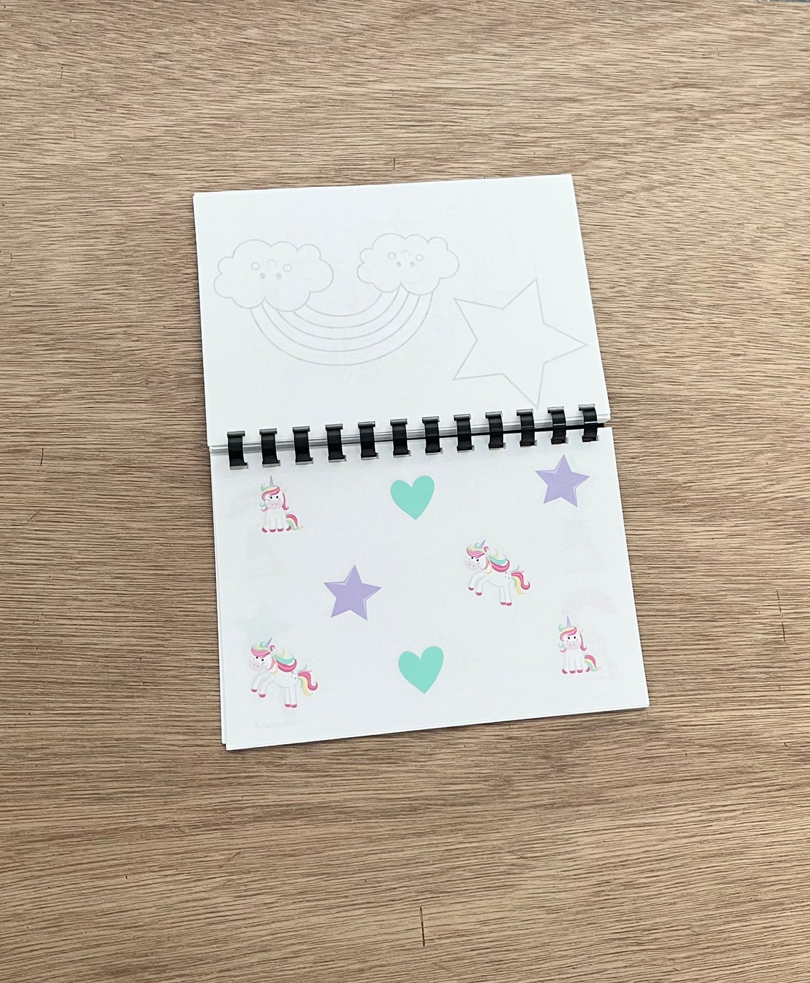 Mini Coloring Book Unicorns Coloring & Matching Activity Perfect for ...