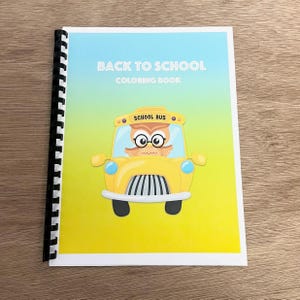 Back to School Coloring Book - 36 Pages - Bound Coloring Book