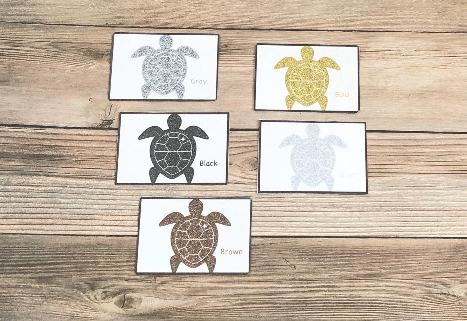 Color Flash Cards - Turtles - Laminated - Etsy