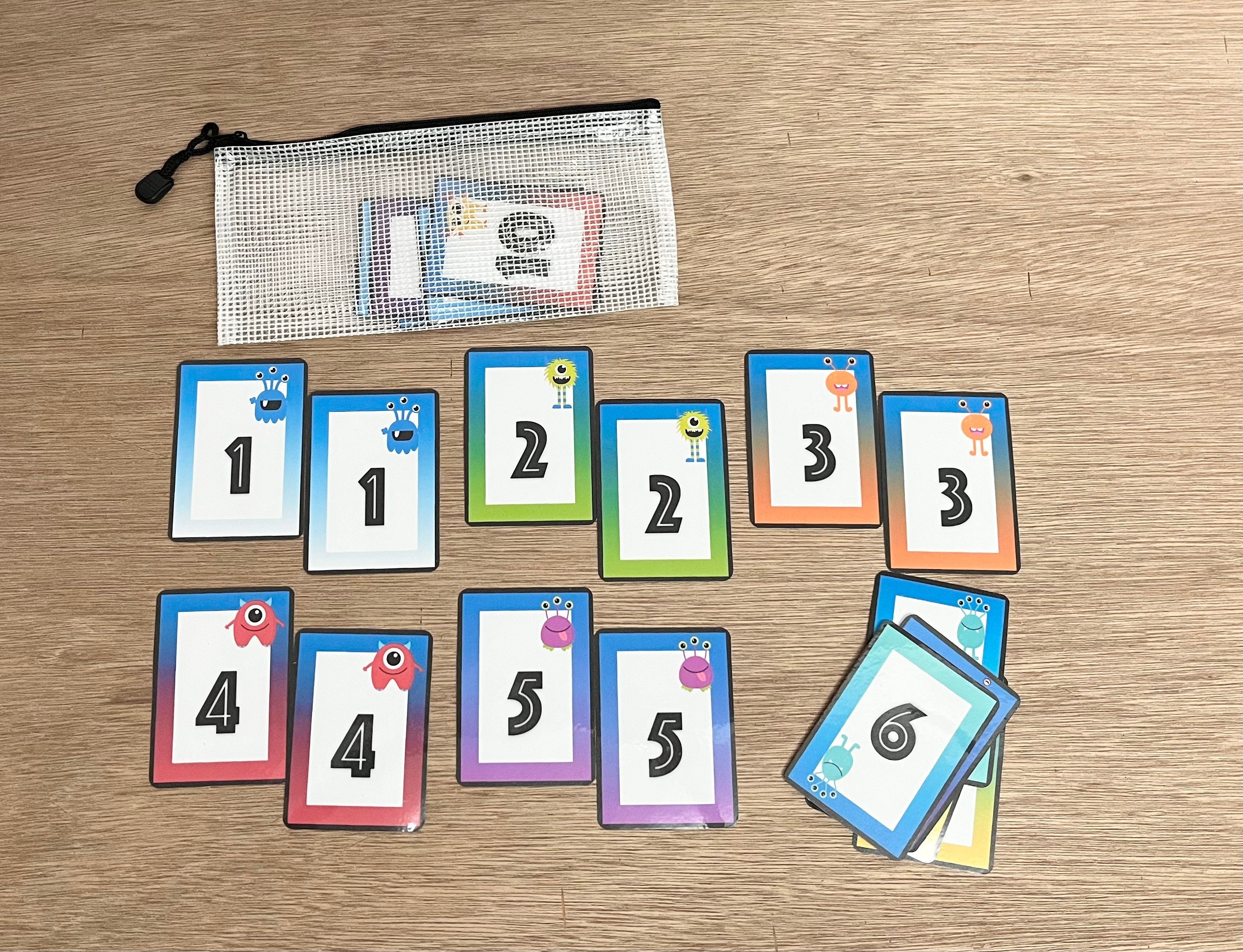 Numbers Flash Cards Memory Match Game Numbers 1-10 - Etsy