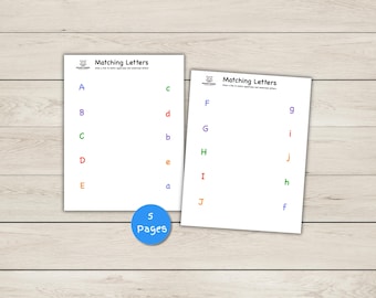 Alphabet Matching Worksheets – Uppercase Lowercase Letter Recognition