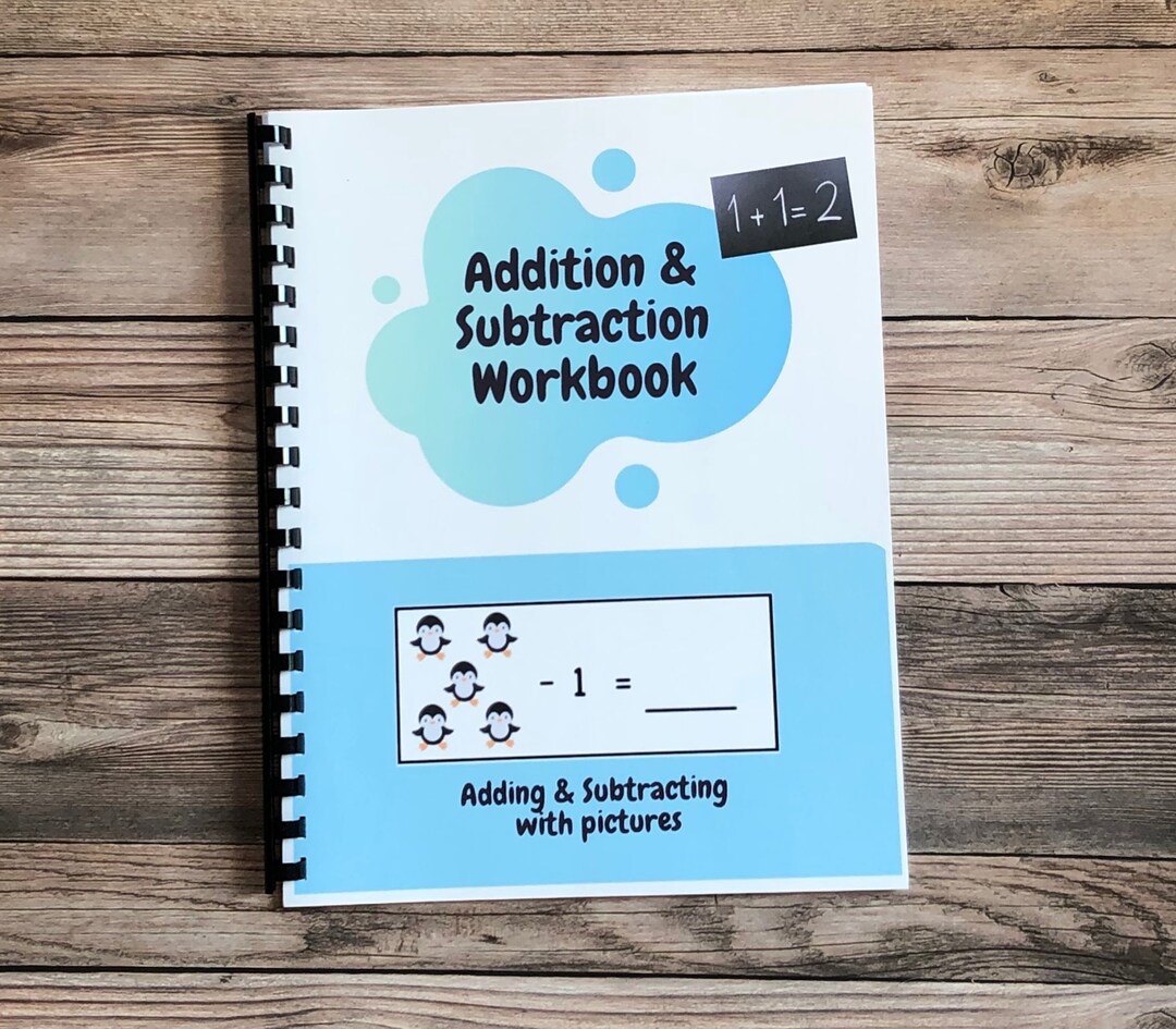 Dry Erase Addition & Subtraction Workbook With Pictures Dry Erase or
