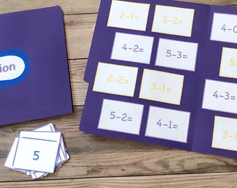 Addition and Subtraction File Folder Games - Set of 2 File Folder Activities - Pre-Made Ready to Use