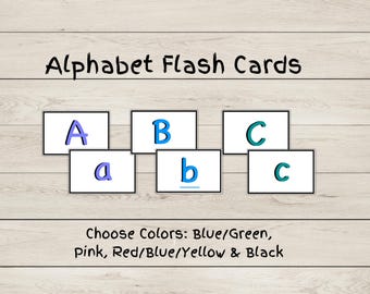 Alphabet Flash Cards - Match Uppercase and Lowercase Letters