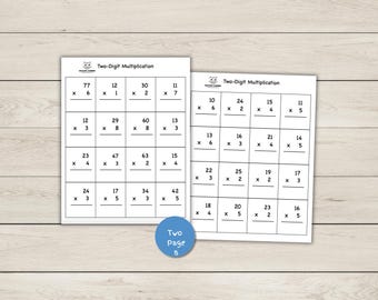 Multiplication Worksheets - 32 Problems to Solve
