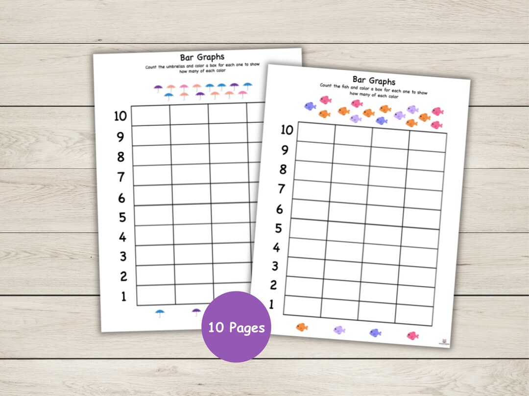Math Worksheets Bar Graphs - 1st Grade 2nd Grade - Printable Worksheets