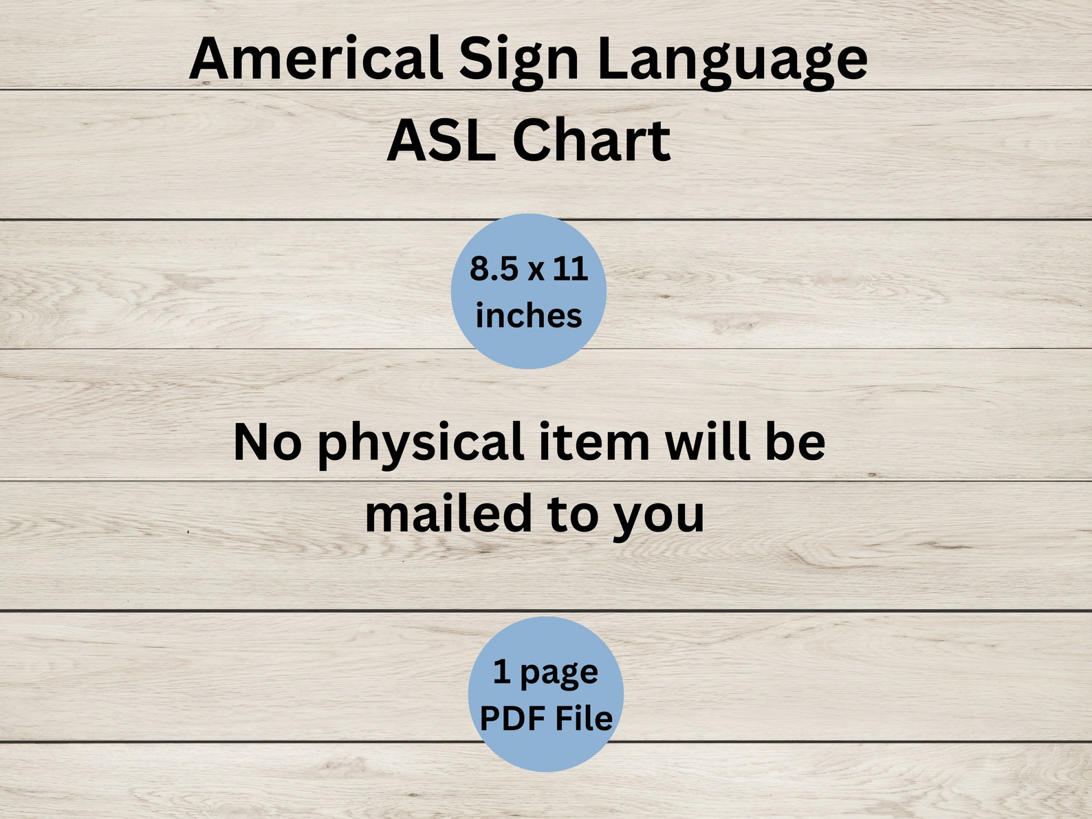 American Sign Language Chart Alphabet Chart ASL Chart Printable PDF ...