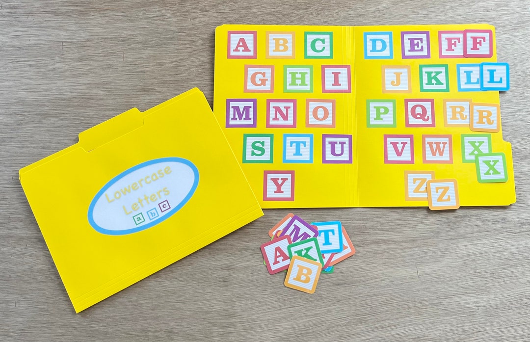 Alphabet File Folder Games Matching Letters Letter Etsy