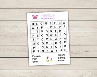Spring Word Search Game - PDF
