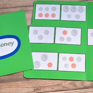 Counting Money File Folder Games: Coin & Bill Recognition, Set of 2