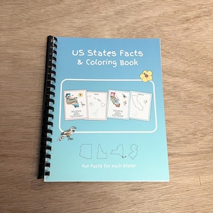 US States Facts and Coloring Book - 101 Pages