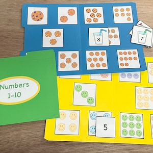 Counting to 10 File Folder Games- Count and Identify Numbers - Set of 3 File Folder Activities - Pre-Made Ready to Use