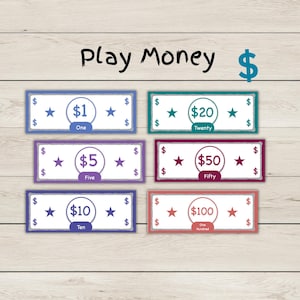 Pretend Play Money - Instant Download