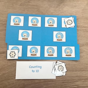 Counting File Folder Game - Numbers to 10