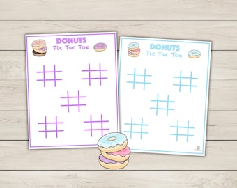 Printable Tic Tac Toe Games - Donuts