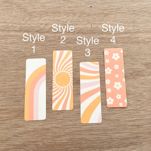 Groovy Retro Bookmarks - Set of 4 - Etsy