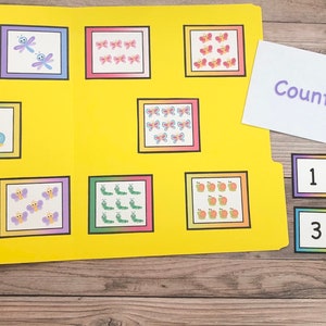 Counting File Folder Game - Numbers to 10 - Counting Bugs