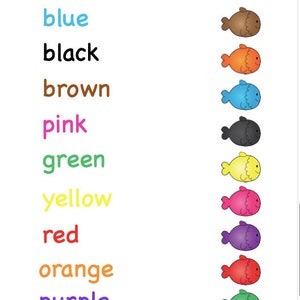 Matching Colors Worksheet and Color Names Preschool Worksheet | Etsy