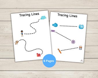 Tracing Lines Worksheets - Pre-Writing Activity - Pencil Control