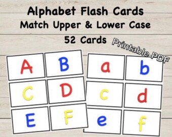 Alphabet Bildkarten - Groß- und Kleinbuchstaben (PDF Digital Download)