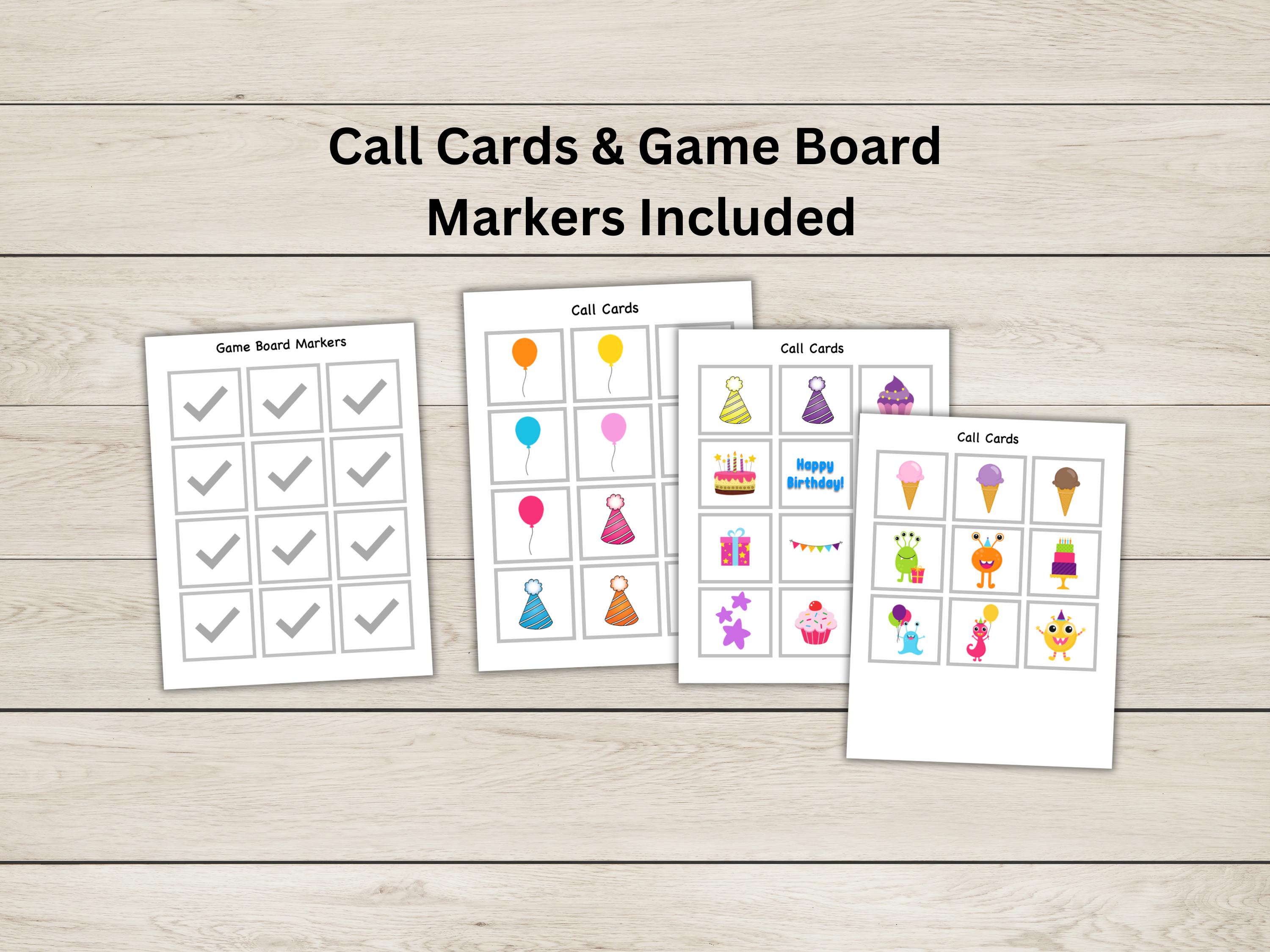 Birthday Bingo Game - 30 Gamr Boards - Call Cards - Markers - Party Fun ...
